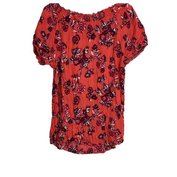 Faded Glory Since 1972 Women's Blouse Color Orange Print Size XL Sku 2448 - Picture 8 of 12